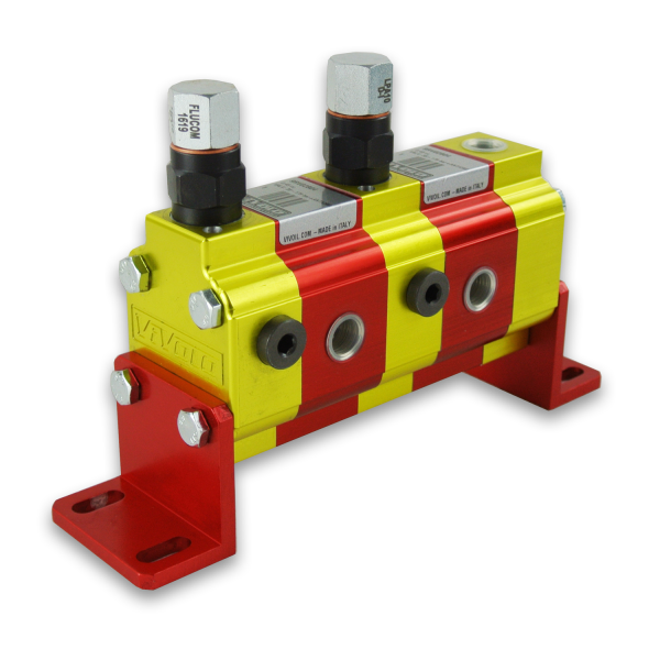 9RV Series Goup 0 2-Way Rotary Gear Flow Dividers, Differential Relief
