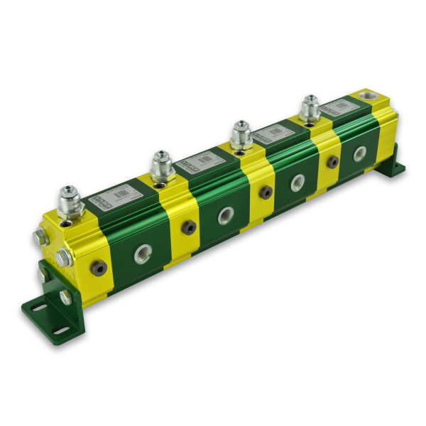 9RV Series Goup 1 4-Way Rotary Gear Flow Dividers, Differential Relief