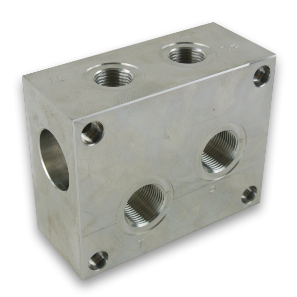BPT Series P+T Subplate with Relief Valve Cavity (relief valve sold separately)