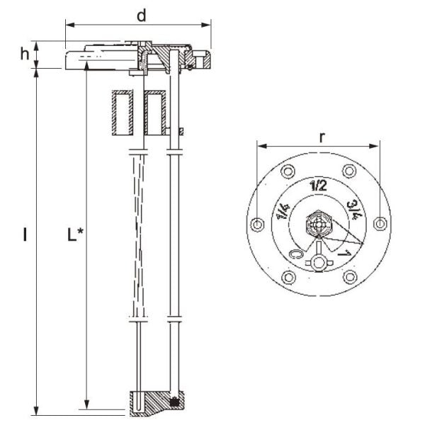 LGF Series Vertical Level Indicator (Float System)