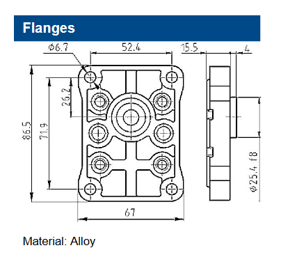 PZ1A Series Gear Pumps with Right Hand Rotation