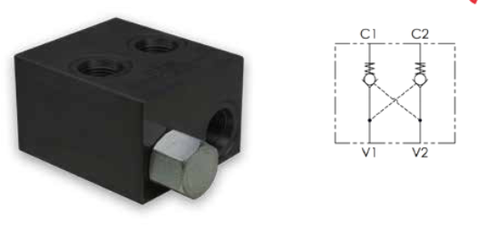 Dual Pilot Check Valve Internal Pilot