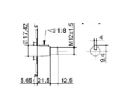 X2P Series Group 2 Pump DIN Mount, 1:8 Tapered Shaft