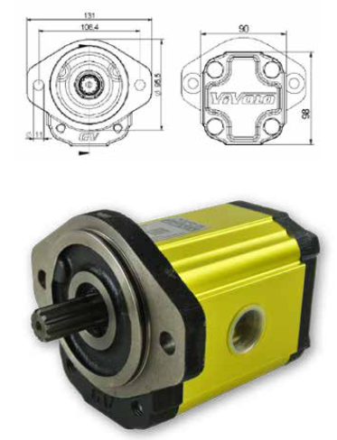 G2P Series Group 2 Pump SAE A Mount, 10 Tooth Shaft (Cast Iron End Plates)