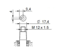 X2M Series Group 2 Motor DIN Mount, 1:8 Tapered Shaft