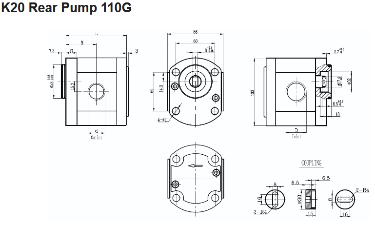 K20 Series Group 2 Rear Pumps