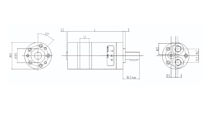 BMM Series Gerotor Motor - Rear Ports - 3/8” BSPP