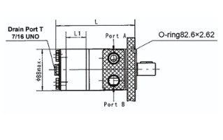BMPH Series Gerotor Motor - SAE A 2 Bolt Mount - 1″ Keyed Shaft