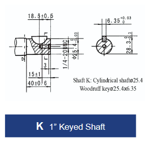 BMPH Series Gerotor Motor - 4 Bolt Square Mount - 1" Keyed Shaft