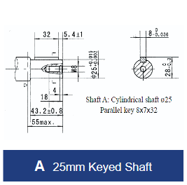 BMR Series Geroler Motor - SAE A 2 Bolt Mount - 25mm Keyed Shaft