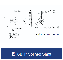 BMR Series Geroler Motor - SAE A 2 Bolt Mount - 6B Splined Shaft