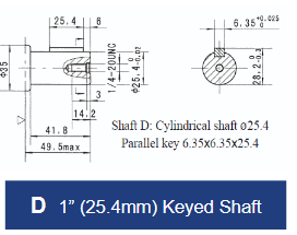 BMSY Series Geroler Motors - SAE A 2 Bolt Mount - 1" Keyed Shaft