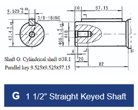 BMT Series Geroler Motors - 4 Bolt Square Mount - 1 1/2" Straight Keyed Shaft