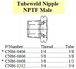 Tubeweld Nipple M NPTF