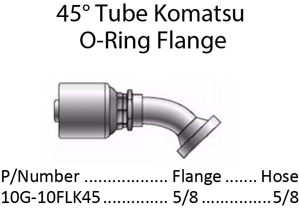 G Series Komatsu O-Ring 45 Flange