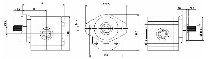 PLP30 - Group 3 SAE-B 2-Bolt