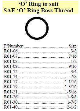 O-Ring suit SAE ORB