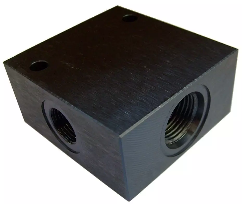 LB08-3-S-2G BSPP 3 Way Steel Body Common Cavity