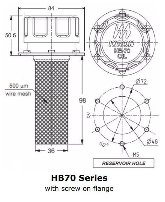 Filler/Breather HB50/HB70