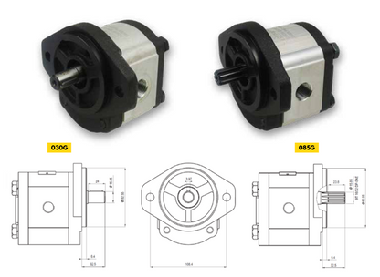 20C Series Group 2 Pump (American Standard) SAE-A 2-Bolt Mount, 5/8” 9T Splined Shaft