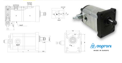 22C Series Caproni Log Splitter Pumps