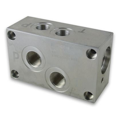 BPT Series P+T Subplate with Relief Valve Cavity (relief valve sold separately)