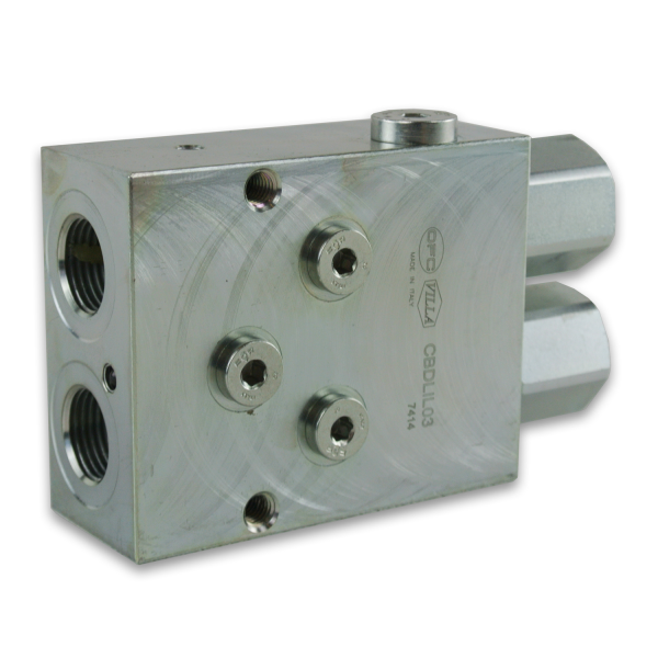 Dual Counter Balance Valve Internal Vent, Brake Release Shuttle