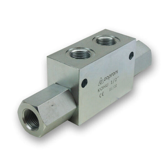 KOHU Series Dual Inline Pilot Check Valve Internal Pilot