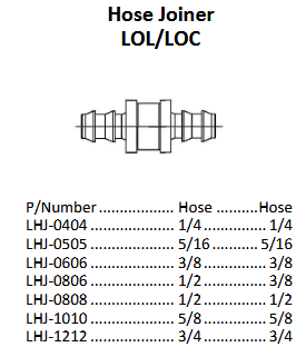 LOL/LOC Hose Joiner