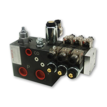 PD-QV Series Priority Flow Control with Control Valve Interface/Solenoid Unload Valve & Relief on Regulate Flow