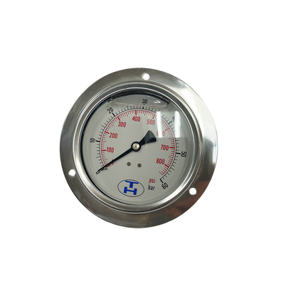 PG100 Series 100mm Rear Entry w/ Flange Mount Pressure Gauge