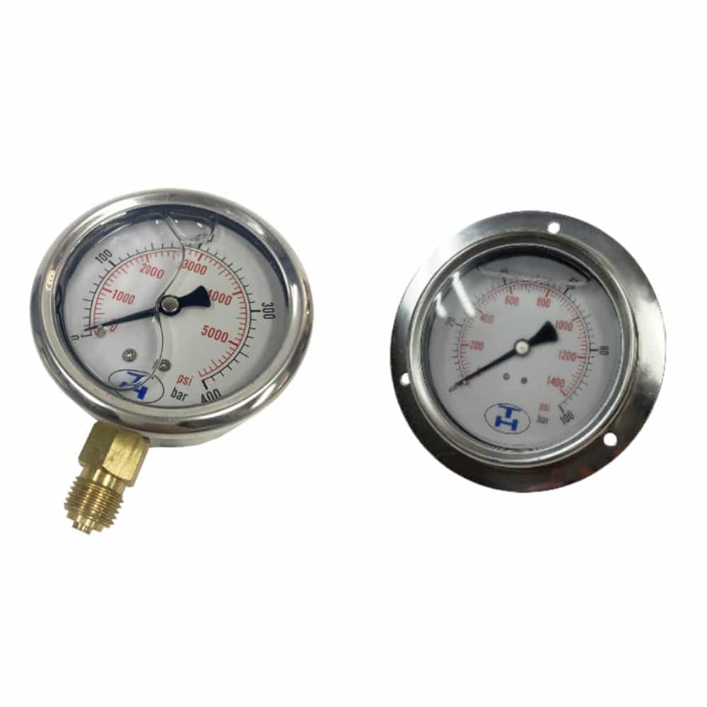 PG100 Series 100mm Rear Entry w/ Flange Mount Pressure Gauge