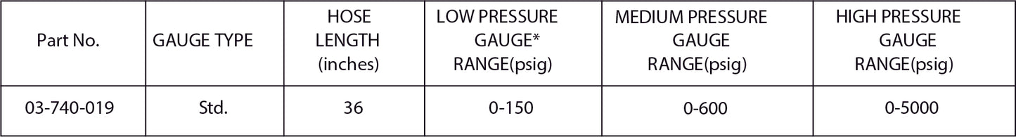 Quadrigauge Pressure Testing Device