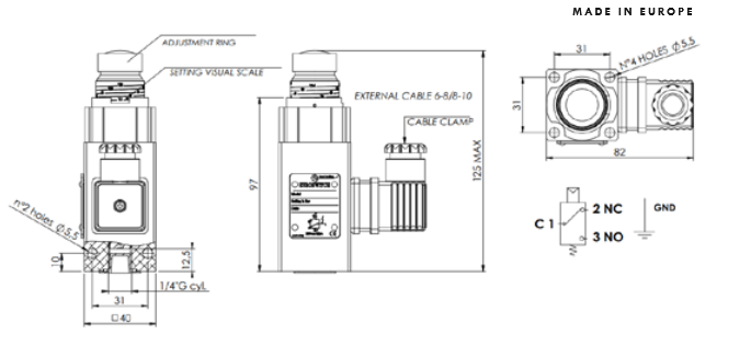Euroswitch 250v Pressure Switches