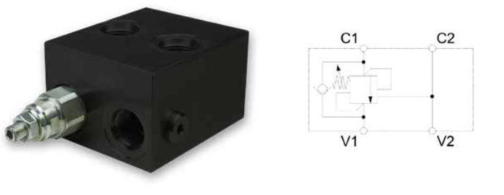 OW Series Single Counter Balance Valve Internal Vent