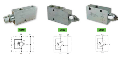 Single Counter Balance Valve Internal Vent
