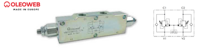 Dual Counter Balance Valve Internal Vent