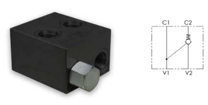 Single Pilot Check Valve Internal Pilot