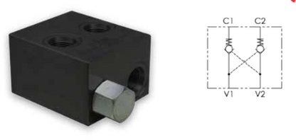 Dual Pilot Check Valve Internal Pilot