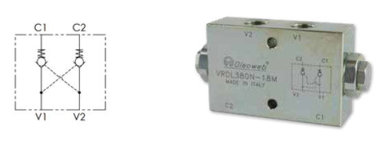 Dual Line-Mount Pilot Check Valve Internal Pilot