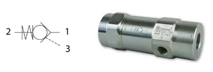 Single Inline Pilot Check Valve External Pilot