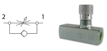 Needle Flow Control Valve with Reverse Flow Check