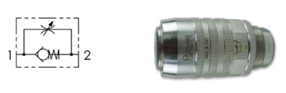 VURF Series Barrel Flow Control Valve with Reverse Flow Check