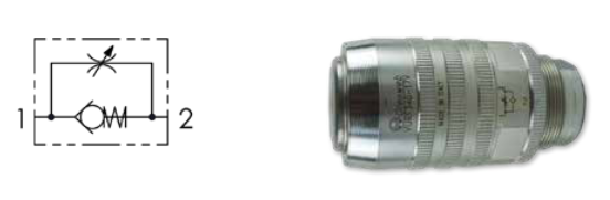 VURF Series Barrel Flow Control Valve with Reverse Flow Check