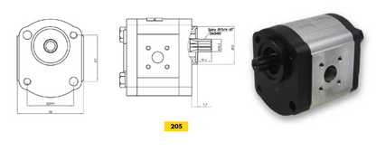 20A Series Group 2 Pump (German Standard) 2-Bolt KHD 16.5mm 9T Splined Shaft