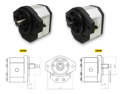 30C Series Group 3 Pump (American Standard) SAE-B 2-Bolt Mount, 7/8” Keyed