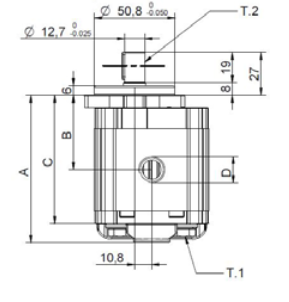 X1M Series Group 1 Motor SAE AA Mount, 1/2” Keyed Shaft