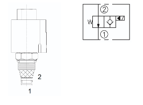 LSV Series Solenoid Operated Cartridge Valves - Normally Open - With Reverse Flow when Energised