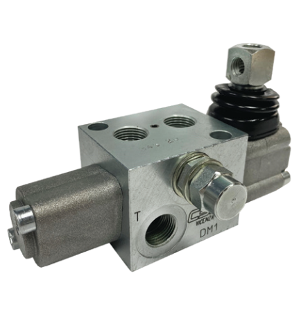 DM1 Series Cetop 3 (NG6) Lever Operated Valves - Compact Manual Control Valves with Relief - 3/8” BSPP Ports