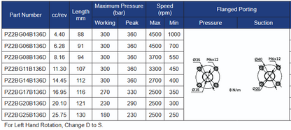 PZ2BG Series German Style 9T Splined Shaft Gear Pumps